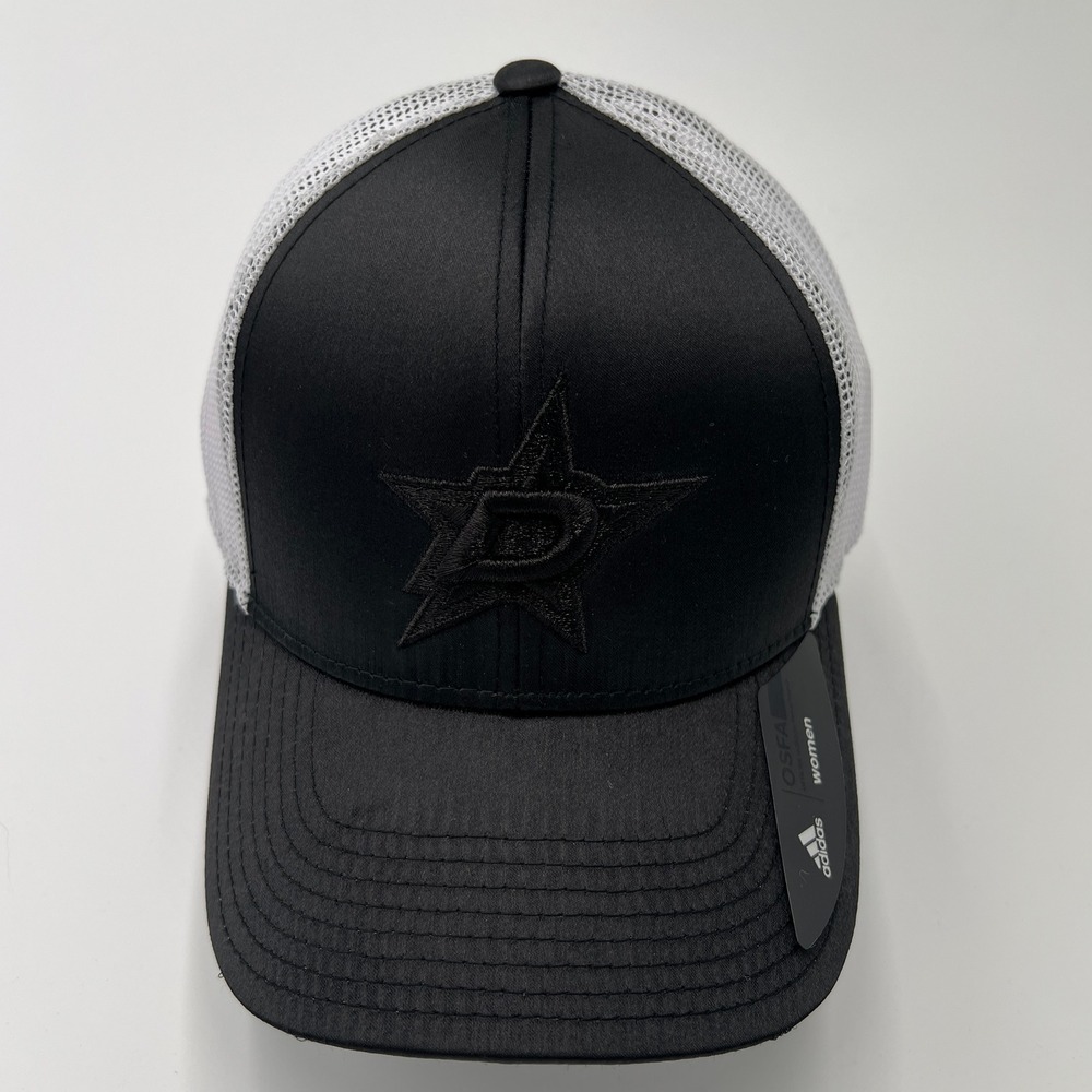Adidas NHL Dallas Stars Womens Black White Trucker Hat Adjustable One‎ Size
